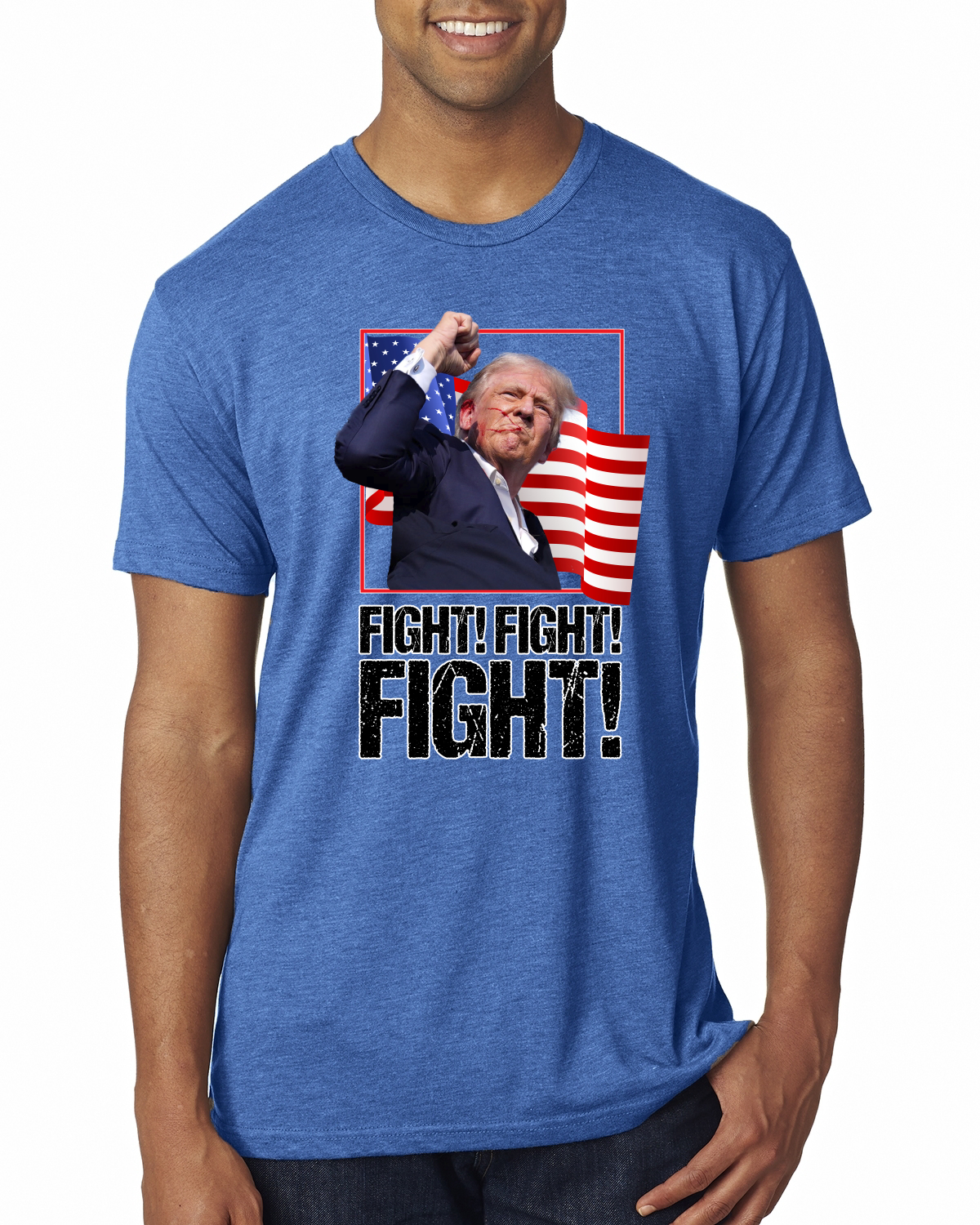 Donald Trump Fight Fight Fight MAGA Assassination Attempt Premium T-Shirt - Picture 7 of 8