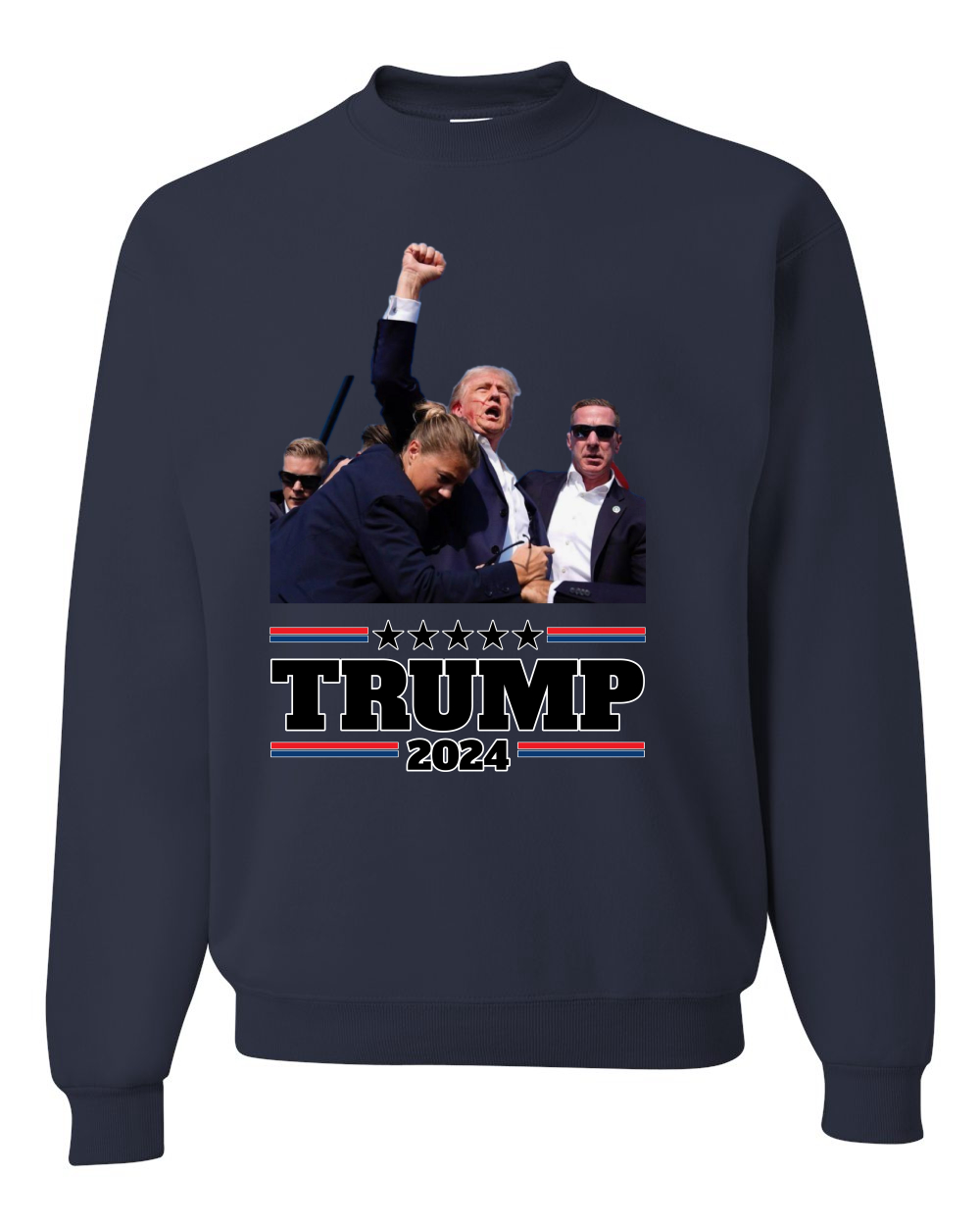 Sudadera cuello redondo Trump 2024 MAGA puño a prueba de balas intento de asesinato - Imagen 6 de 12