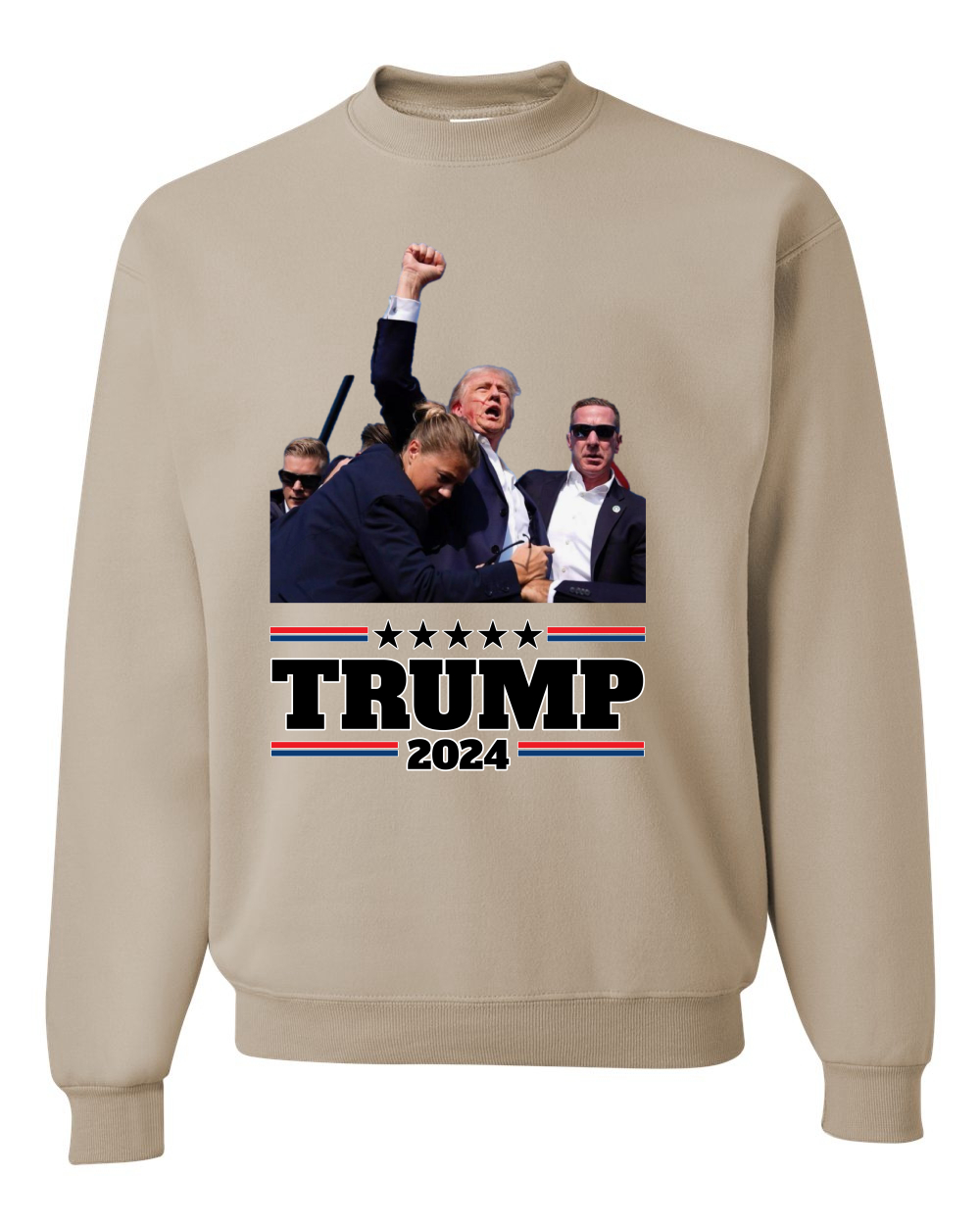 Sudadera cuello redondo Trump 2024 MAGA puño a prueba de balas intento de asesinato - Imagen 12 de 12