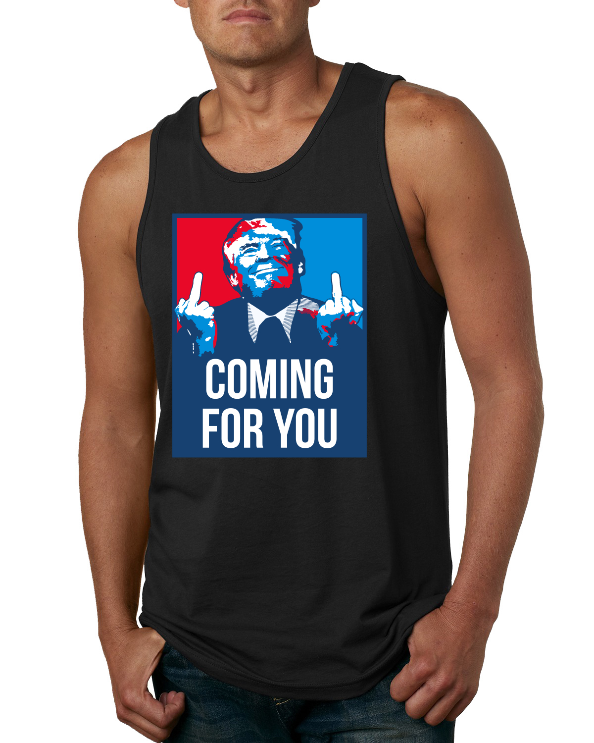 Trump 2024 Coming for You MAGA MAGA Mens Tank Top - Picture 3 of 6