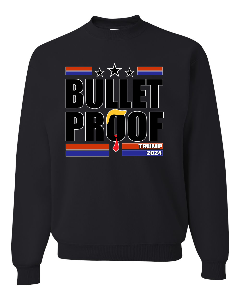 Sudadera a prueba de balas Donald Trump 2024 campaña electoral unisex cuello redondo - Imagen 3 de 12