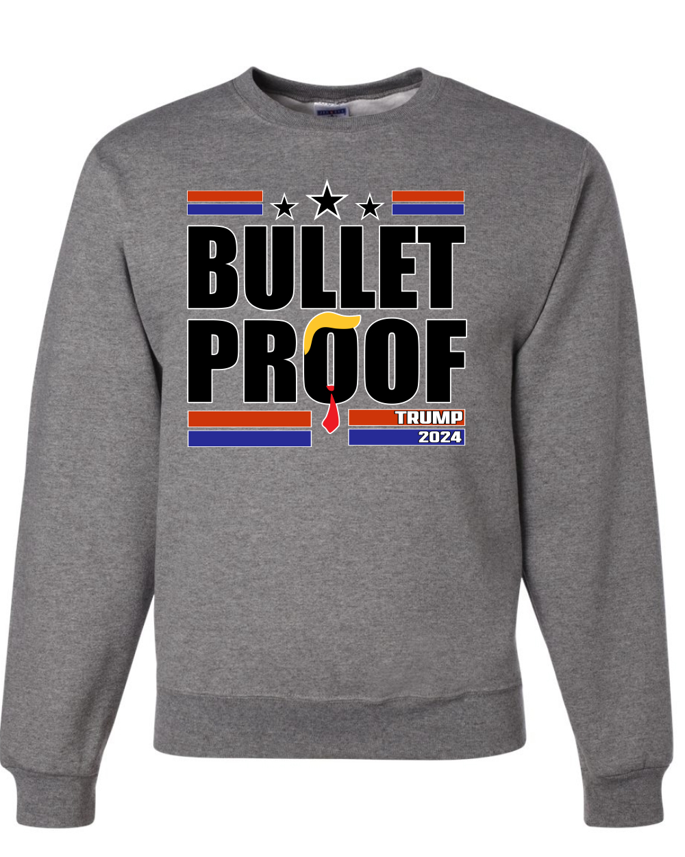 Sudadera a prueba de balas Donald Trump 2024 campaña electoral unisex cuello redondo - Imagen 4 de 12