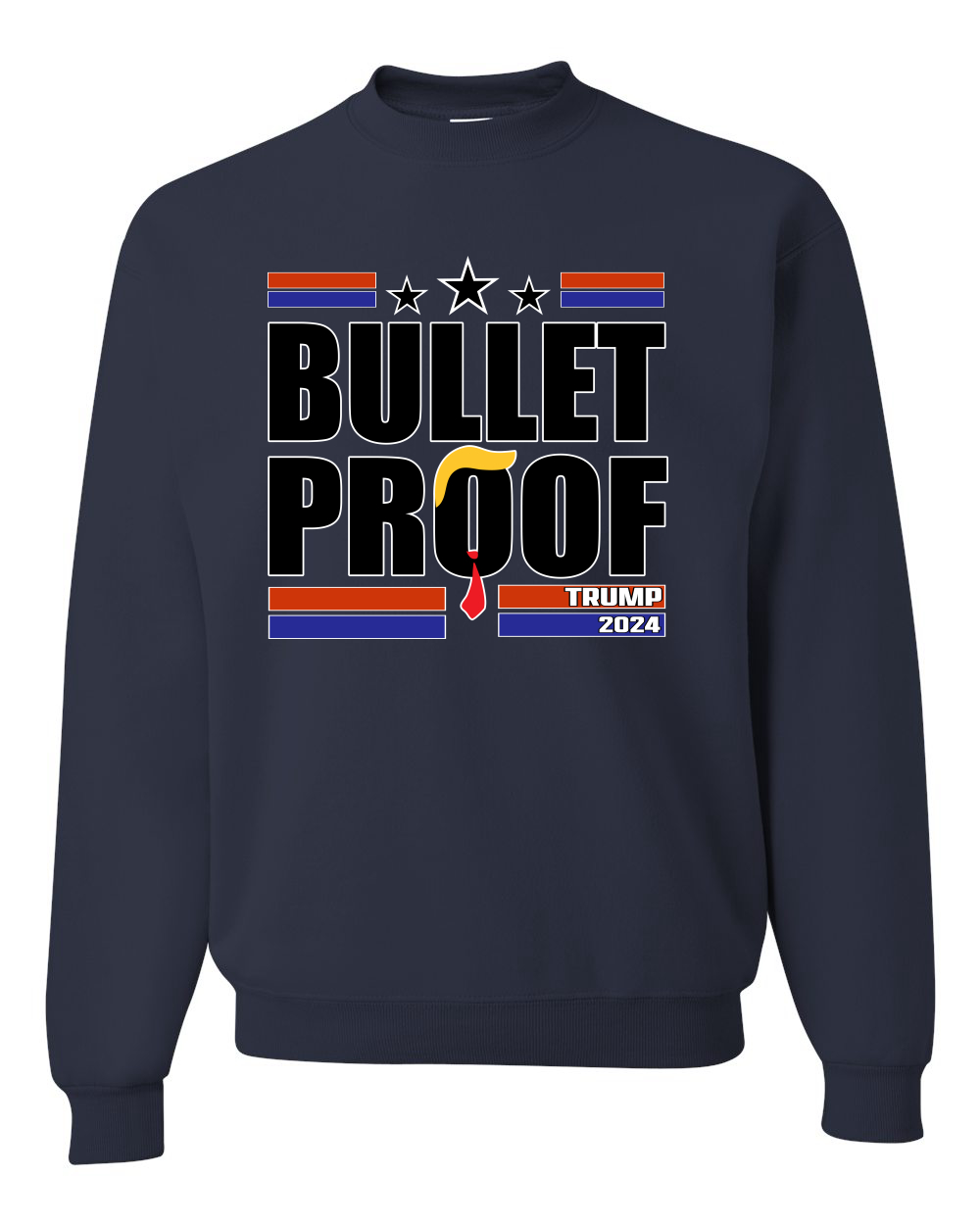 Sudadera a prueba de balas Donald Trump 2024 campaña electoral unisex cuello redondo - Imagen 6 de 12