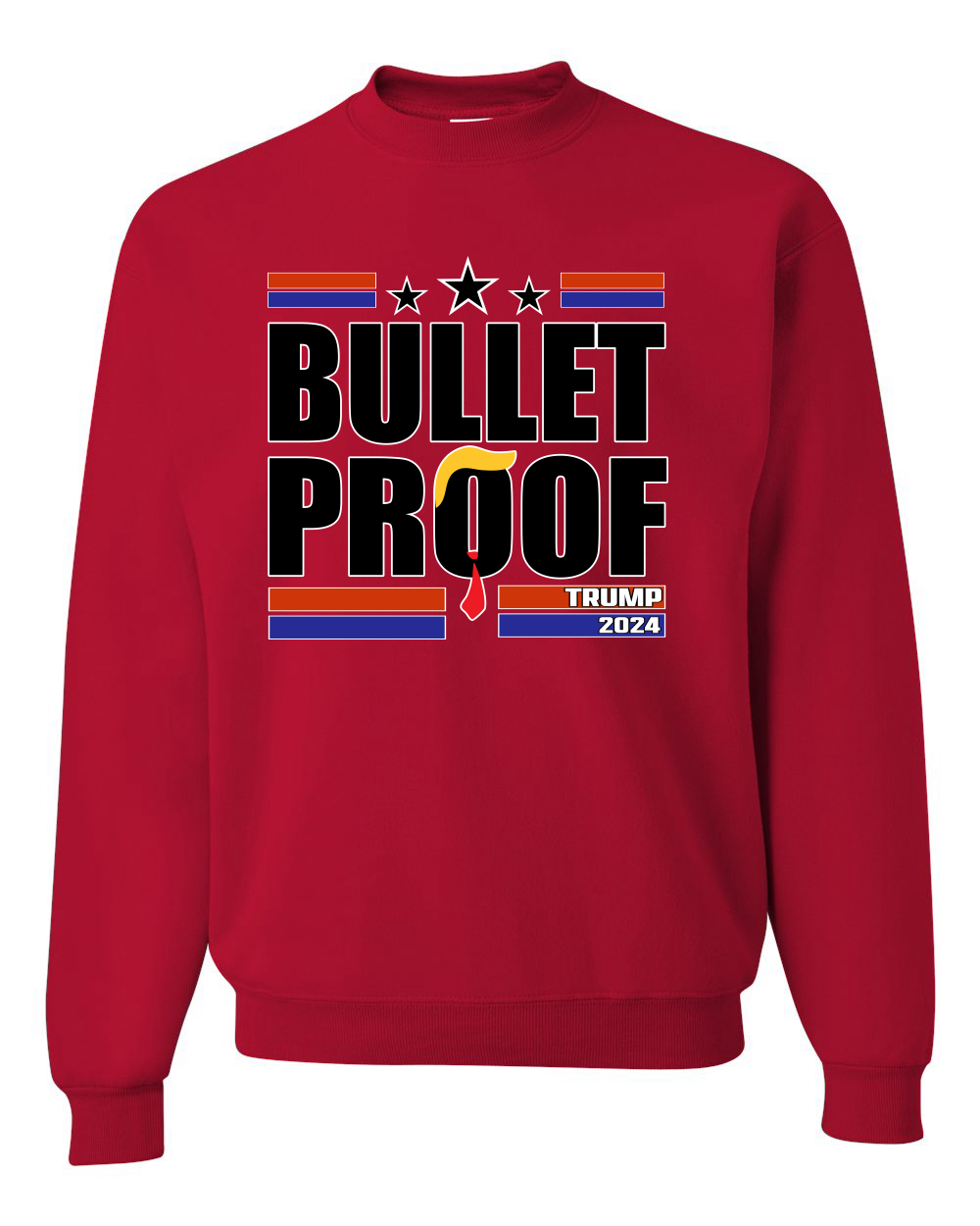 Sudadera a prueba de balas Donald Trump 2024 campaña electoral unisex cuello redondo - Imagen 7 de 12