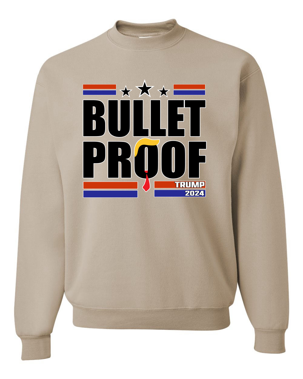 Sudadera a prueba de balas Donald Trump 2024 campaña electoral unisex cuello redondo - Imagen 12 de 12