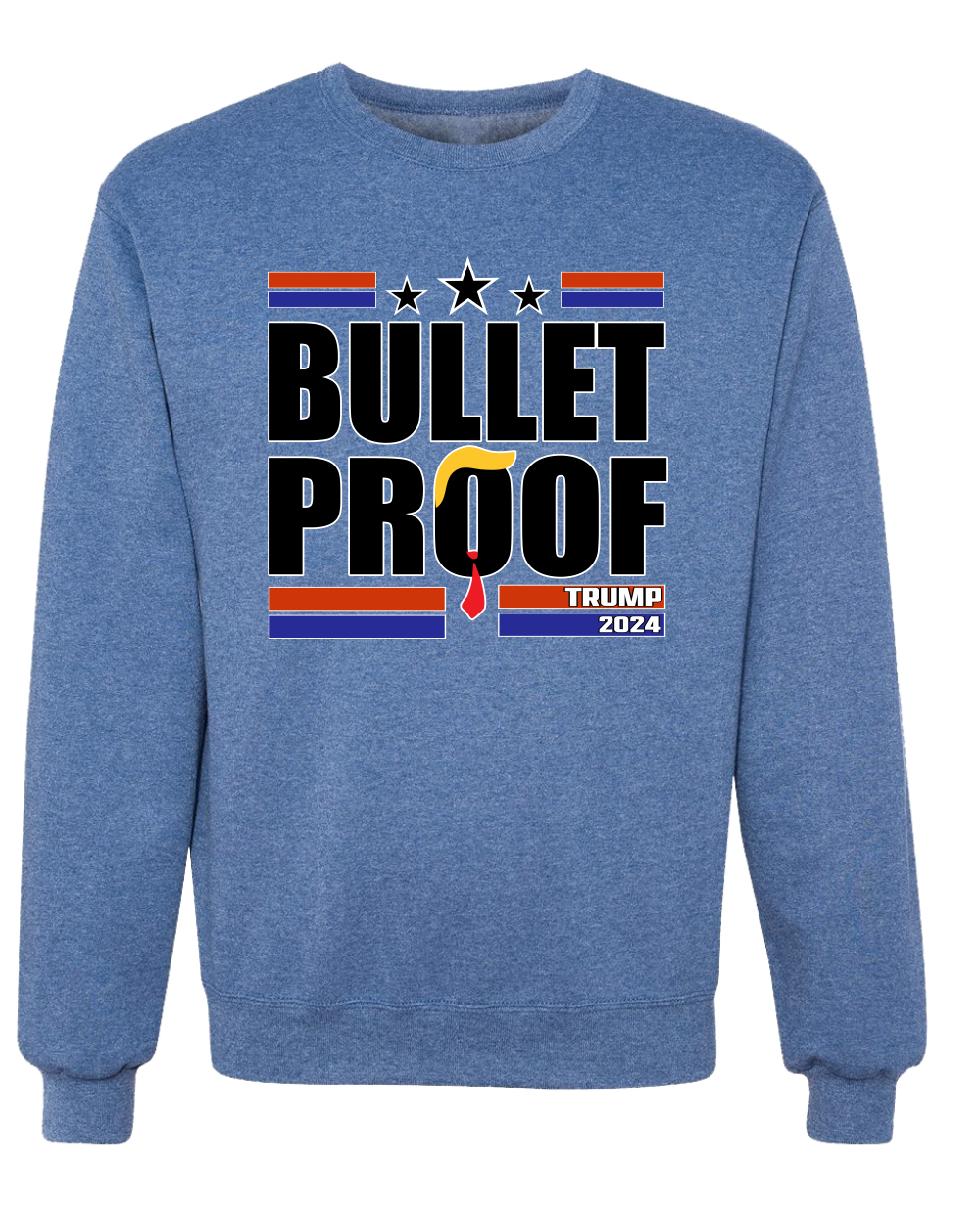 Sudadera a prueba de balas Donald Trump 2024 campaña electoral unisex cuello redondo - Imagen 9 de 12