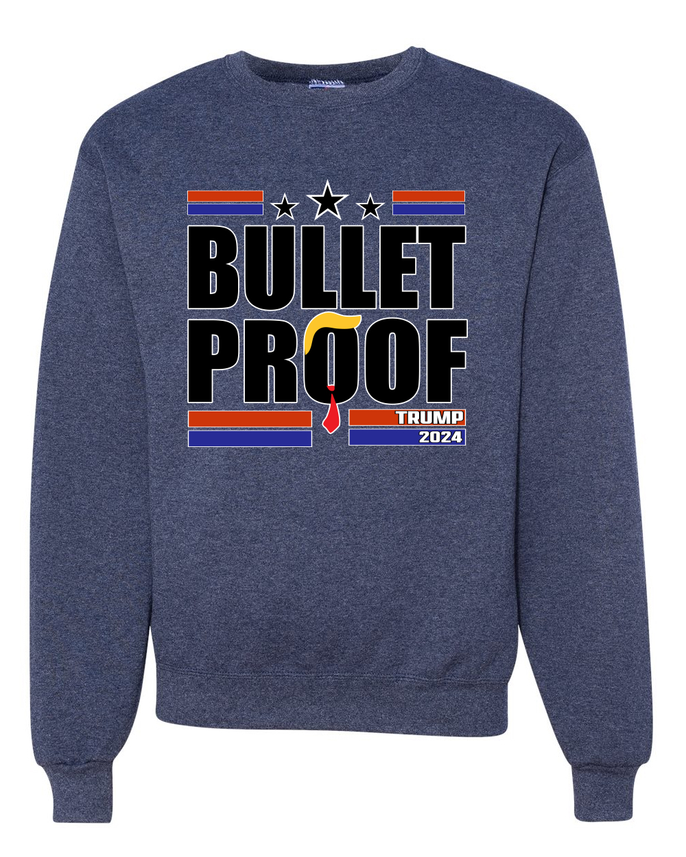 Sudadera a prueba de balas Donald Trump 2024 campaña electoral unisex cuello redondo - Imagen 10 de 12