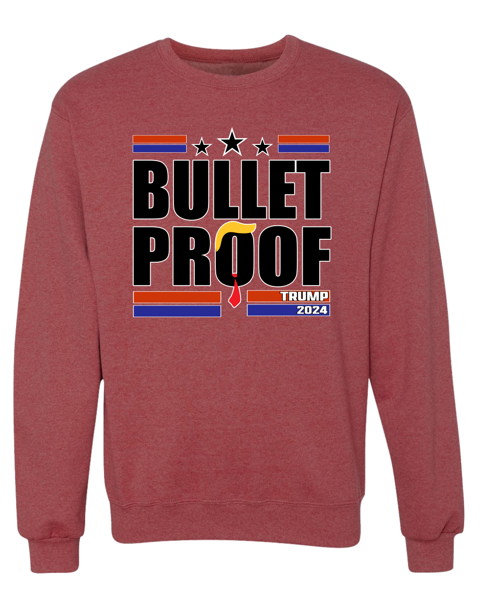 Sudadera a prueba de balas Donald Trump 2024 campaña electoral unisex cuello redondo - Imagen 11 de 12