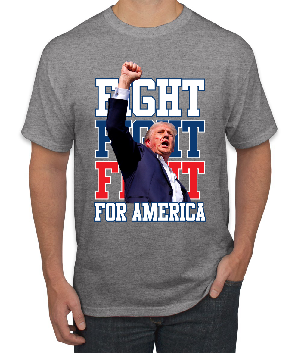 Trump 2024 Fight Fight Fight For America Funny Shot Rally Unisex T-Shirt - Picture 4 of 14