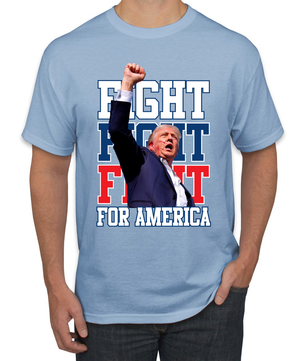 Trump 2024 Fight Fight Fight For America Funny Shot Rally Unisex T-Shirt - Picture 12 of 14