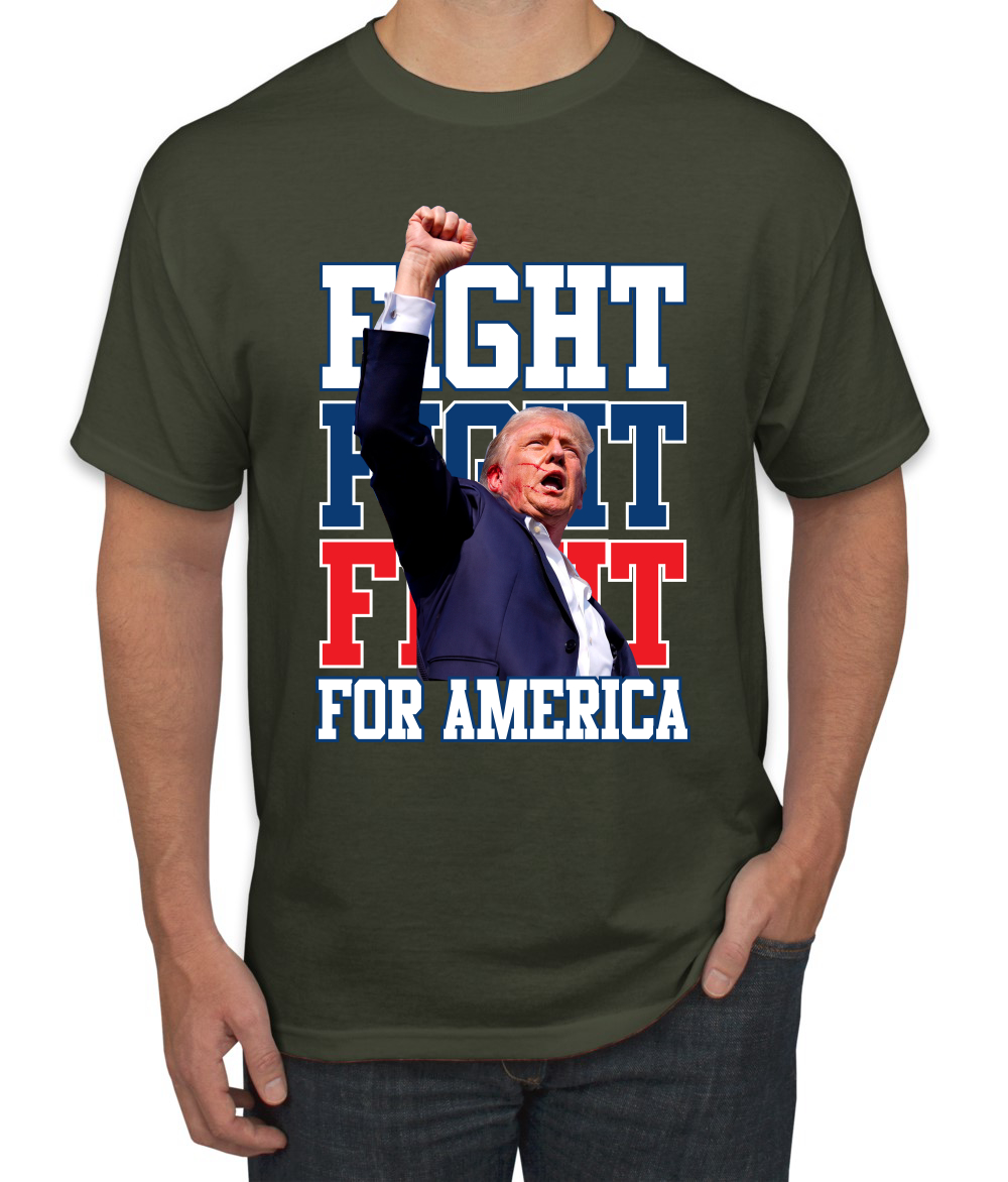 Trump 2024 Fight Fight Fight For America Funny Shot Rally Unisex T-Shirt - Picture 13 of 14