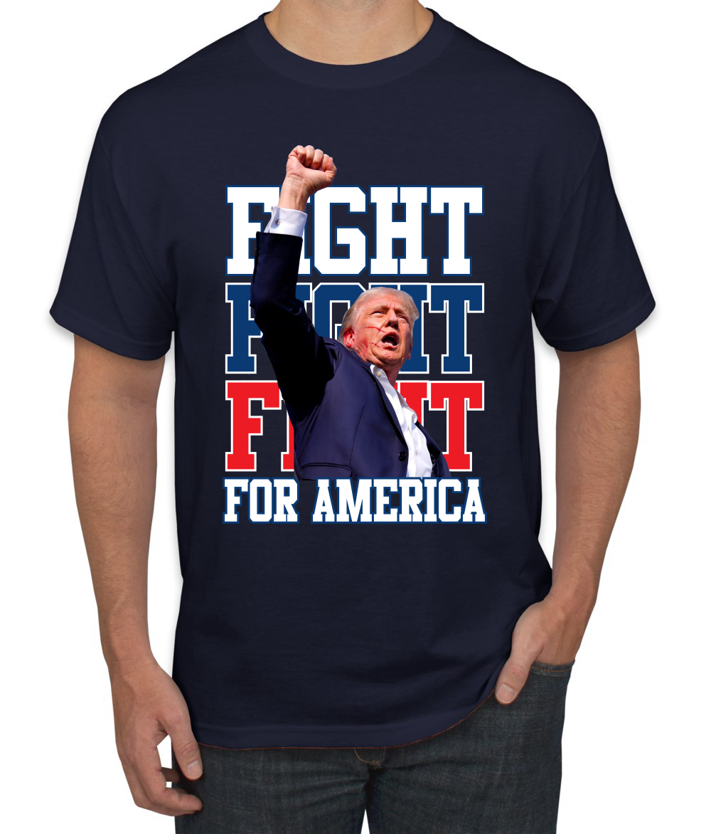 Trump 2024 Fight Fight Fight For America Funny Shot Rally Unisex T-Shirt - Picture 6 of 14