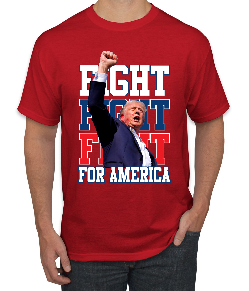 Trump 2024 Fight Fight Fight For America Funny Shot Rally Unisex T-Shirt - Picture 7 of 14
