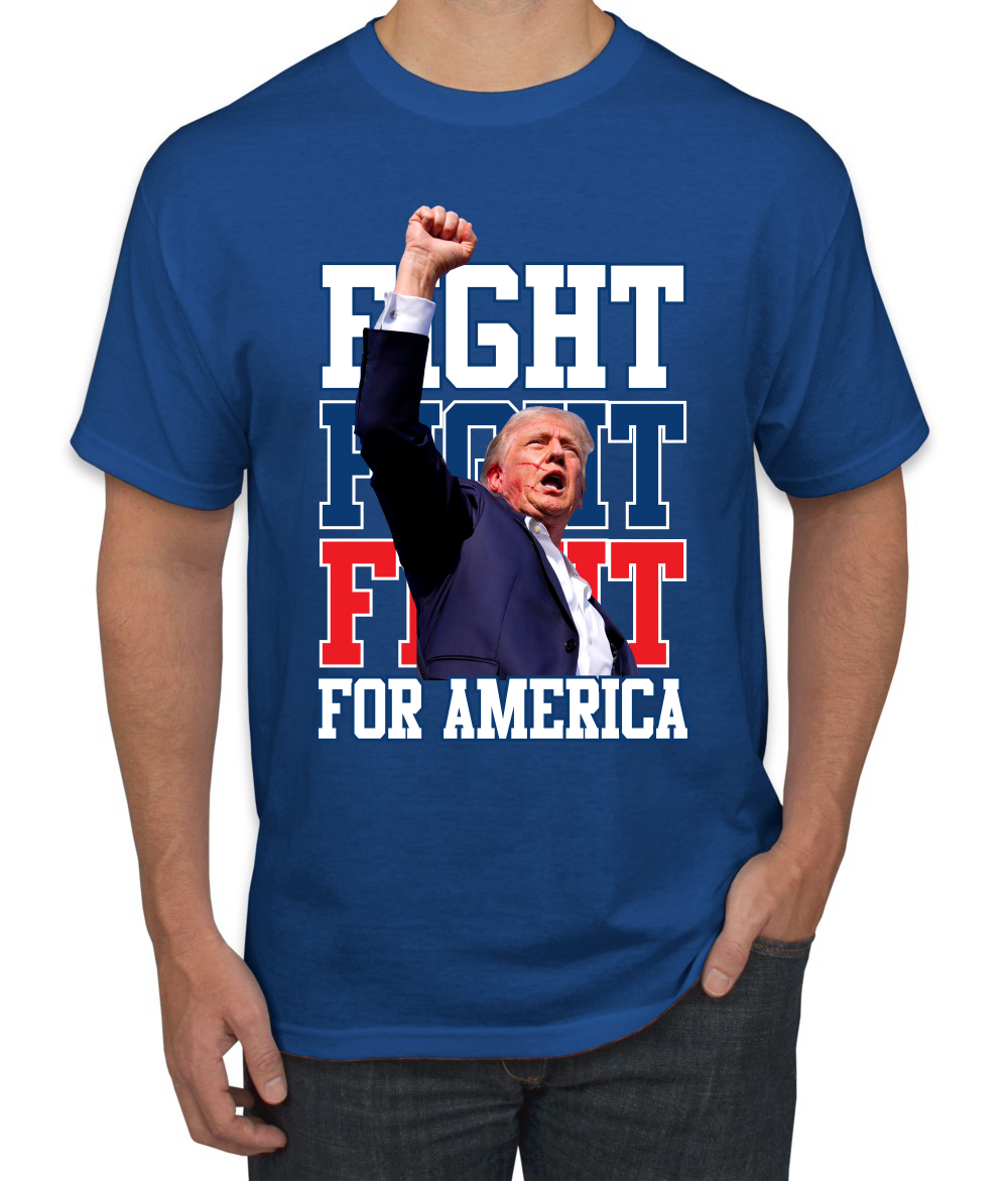 Trump 2024 Fight Fight Fight For America Funny Shot Rally Unisex T-Shirt - Picture 8 of 14