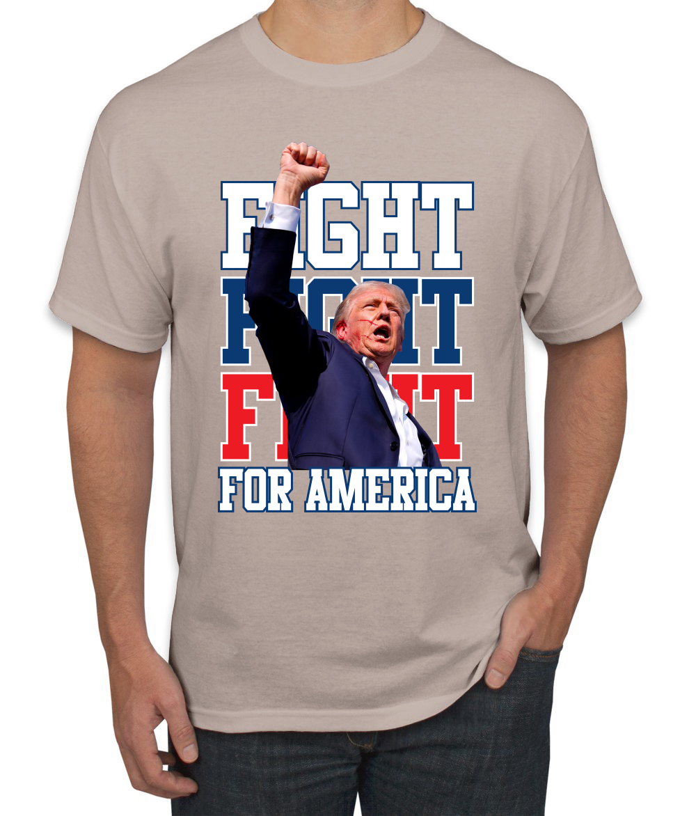 Trump 2024 Fight Fight Fight For America Funny Shot Rally Unisex T-Shirt - Picture 14 of 14