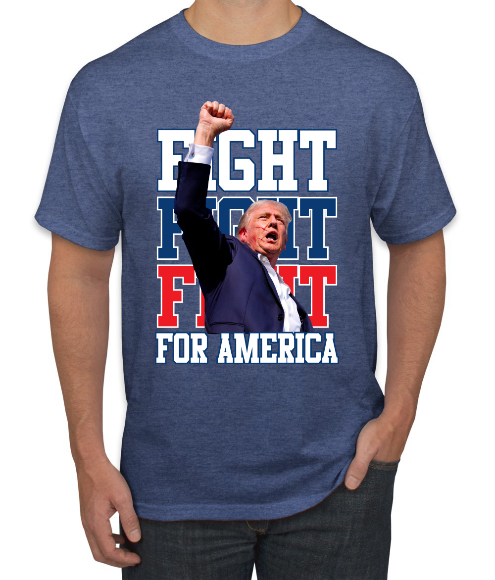 Trump 2024 Fight Fight Fight For America Funny Shot Rally Unisex T-Shirt - Picture 9 of 14