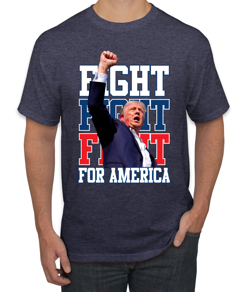 Trump 2024 Fight Fight Fight For America Funny Shot Rally Unisex T-Shirt - Picture 10 of 14