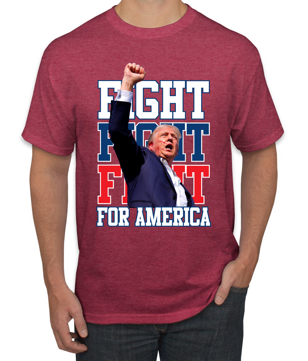 Trump 2024 Fight Fight Fight For America Funny Shot Rally Unisex T-Shirt - Picture 11 of 14