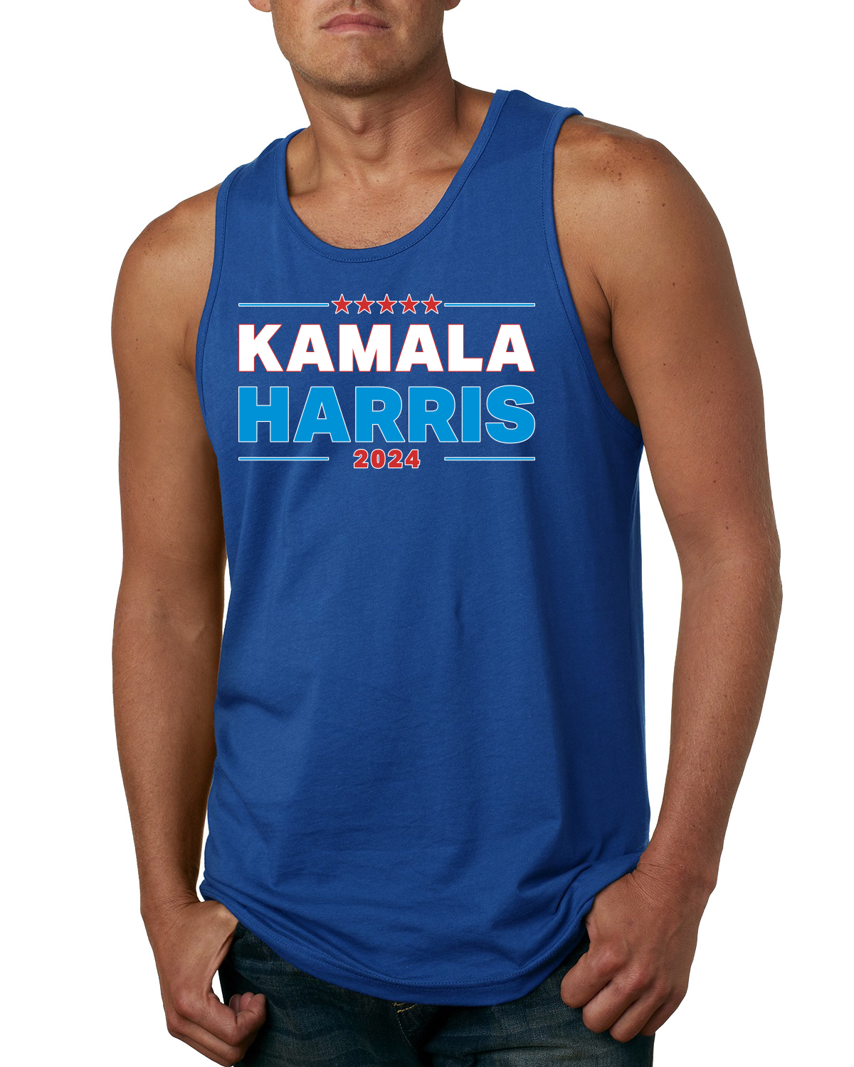 Camiseta sin mangas Kamala Harris for President 2024 campaña elección de Estados Unidos para hombre - Imagen 7 de 7
