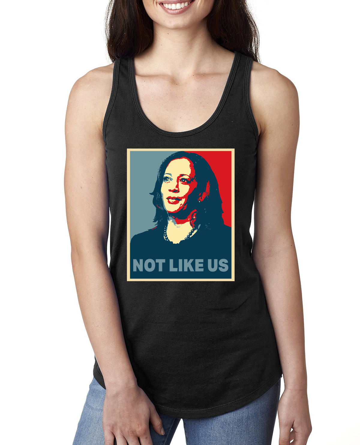 Kamala Harris They Not Like Us Hope Portrait 2024 USA Election Ladies Tank Top