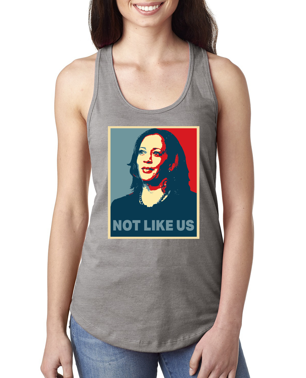 Kamala Harris They Not Like Us Hope Portrait 2024 USA Election Ladies Tank Top