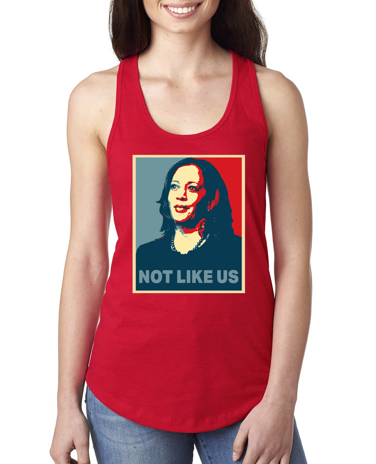 Kamala Harris They Not Like Us Hope Portrait 2024 USA Election Ladies Tank Top