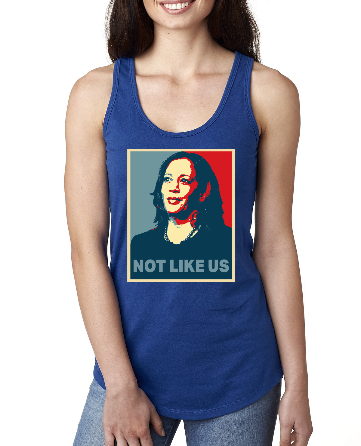 Kamala Harris They Not Like Us Hope Portrait 2024 USA Election Ladies Tank Top