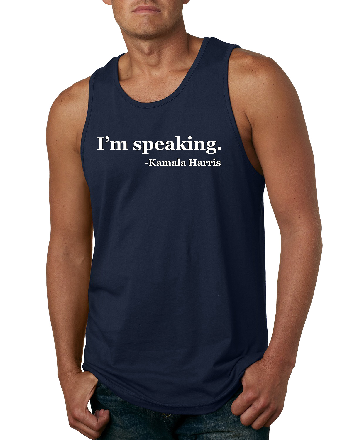 Kamala Harris I'm Speaking Zitat lustig 2024 USA Wahl Herren Tank Top - Bild 5 von 7