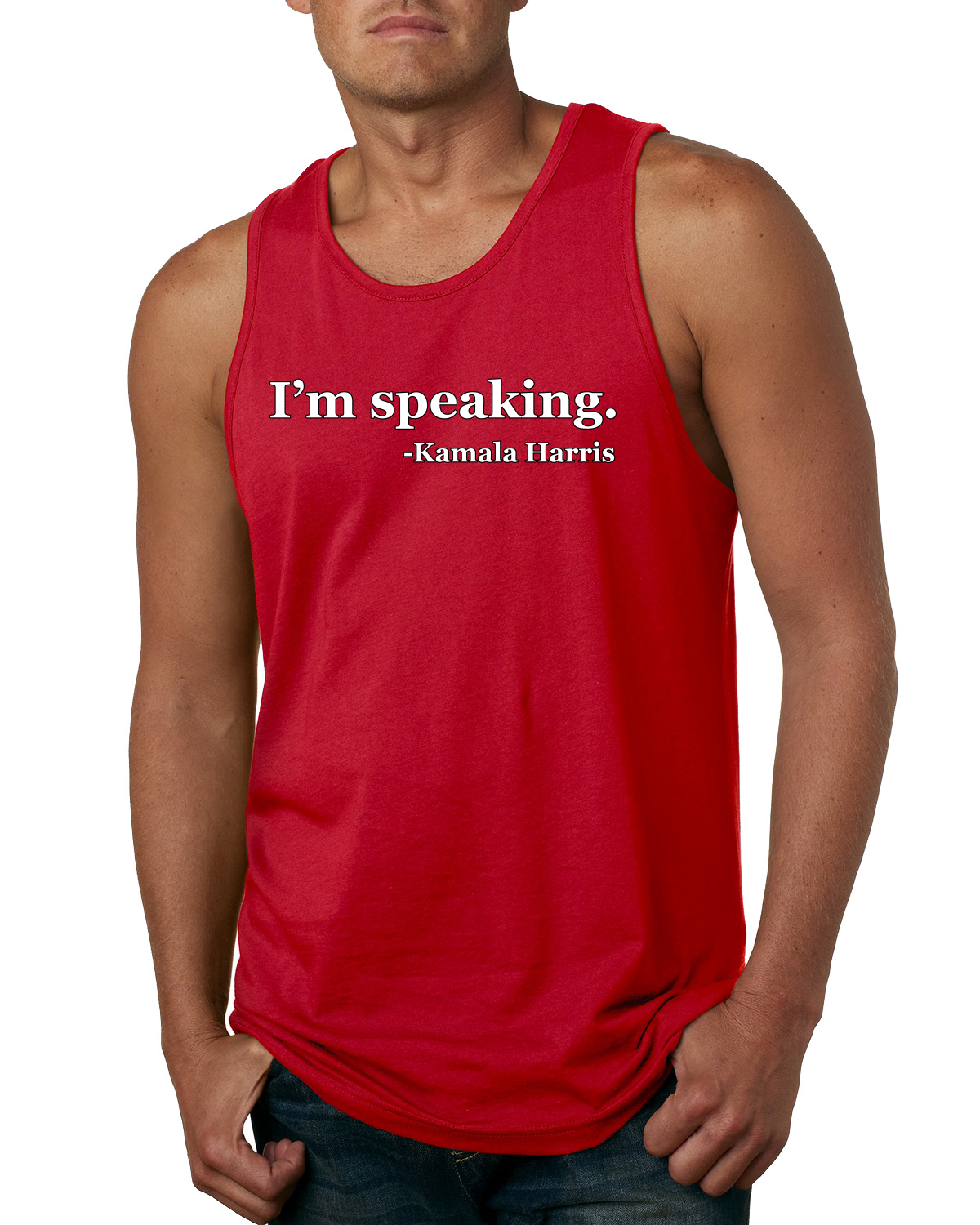 Kamala Harris I'm Speaking Zitat lustig 2024 USA Wahl Herren Tank Top - Bild 6 von 7