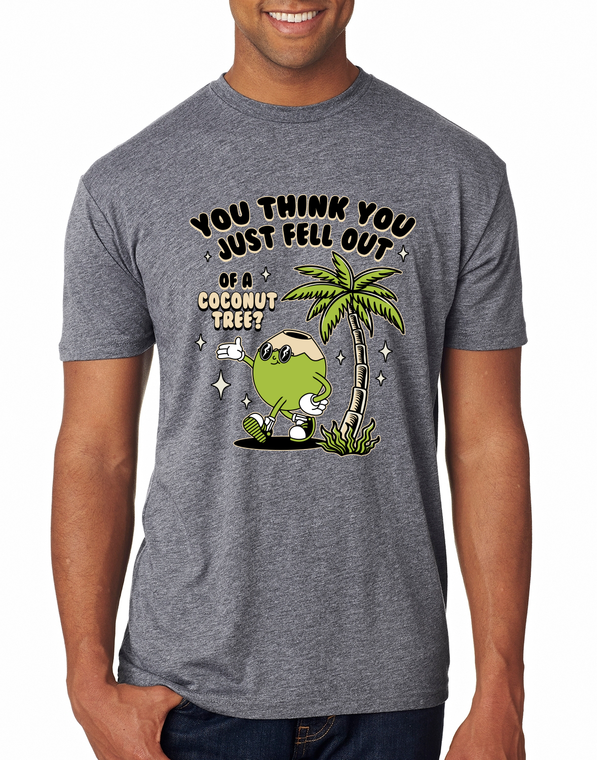 You Think You Just Fell Out of a Coconut Tree Meme Funny Kamala Premium T-Shirt - Picture 3 of 8