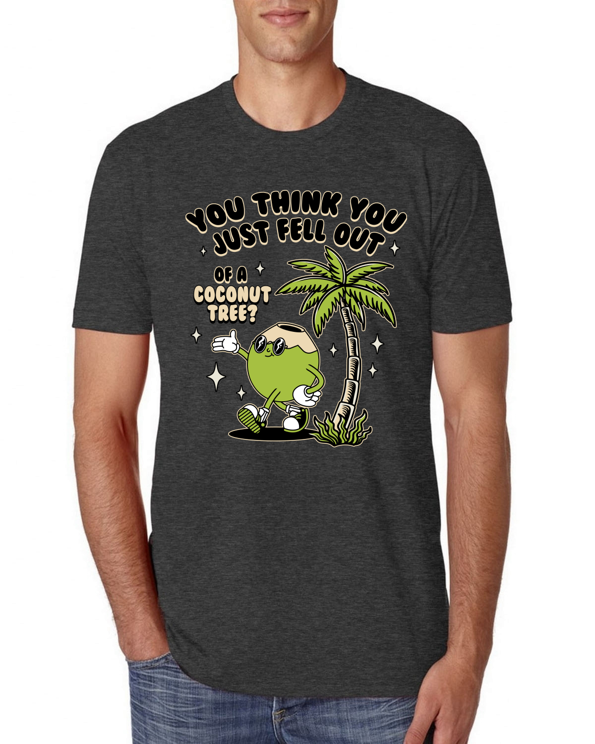 You Think You Just Fell Out of a Coconut Tree Meme Funny Kamala Premium T-Shirt - Picture 4 of 8