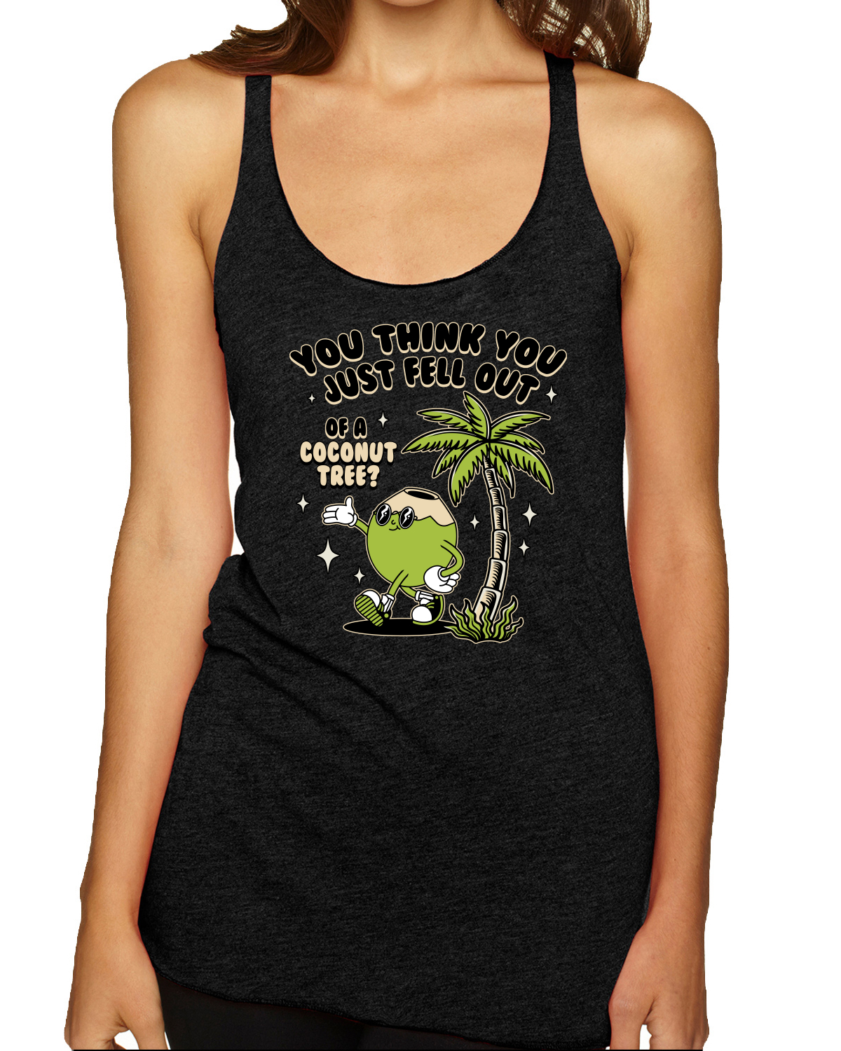 You Think You Just Fell Out of a Coconut Tree Meme Kamala Tri-Blend Tank Top