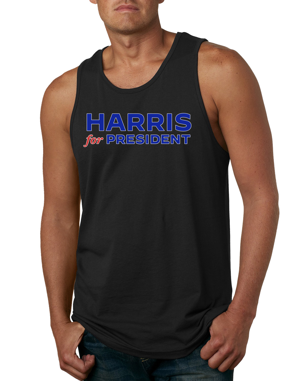 Harris for President 2024 klassisches USA Wahlkampf Logo Herren Tank Top - Bild 3 von 7