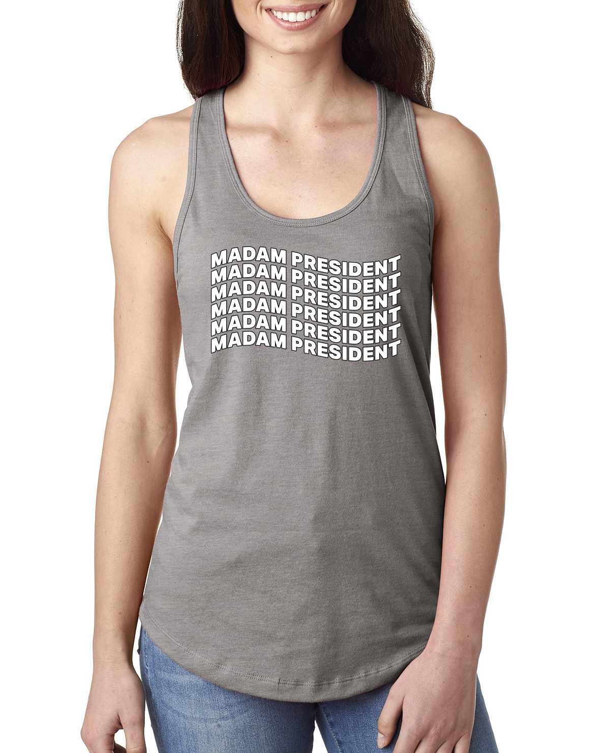 Madam President Kamala Harris for President 2024 USA Election Ladies Tank Top - Picture 4 of 7