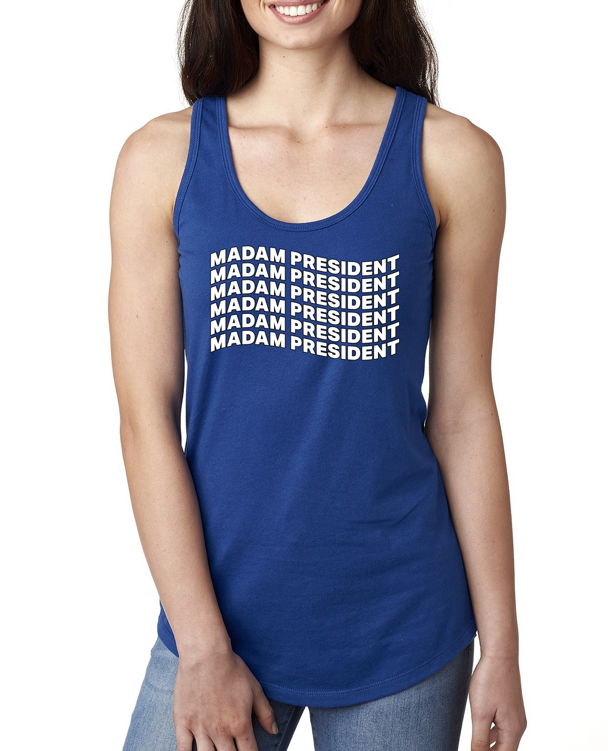 Madam President Kamala Harris for President 2024 USA Election Ladies Tank Top - Picture 7 of 7