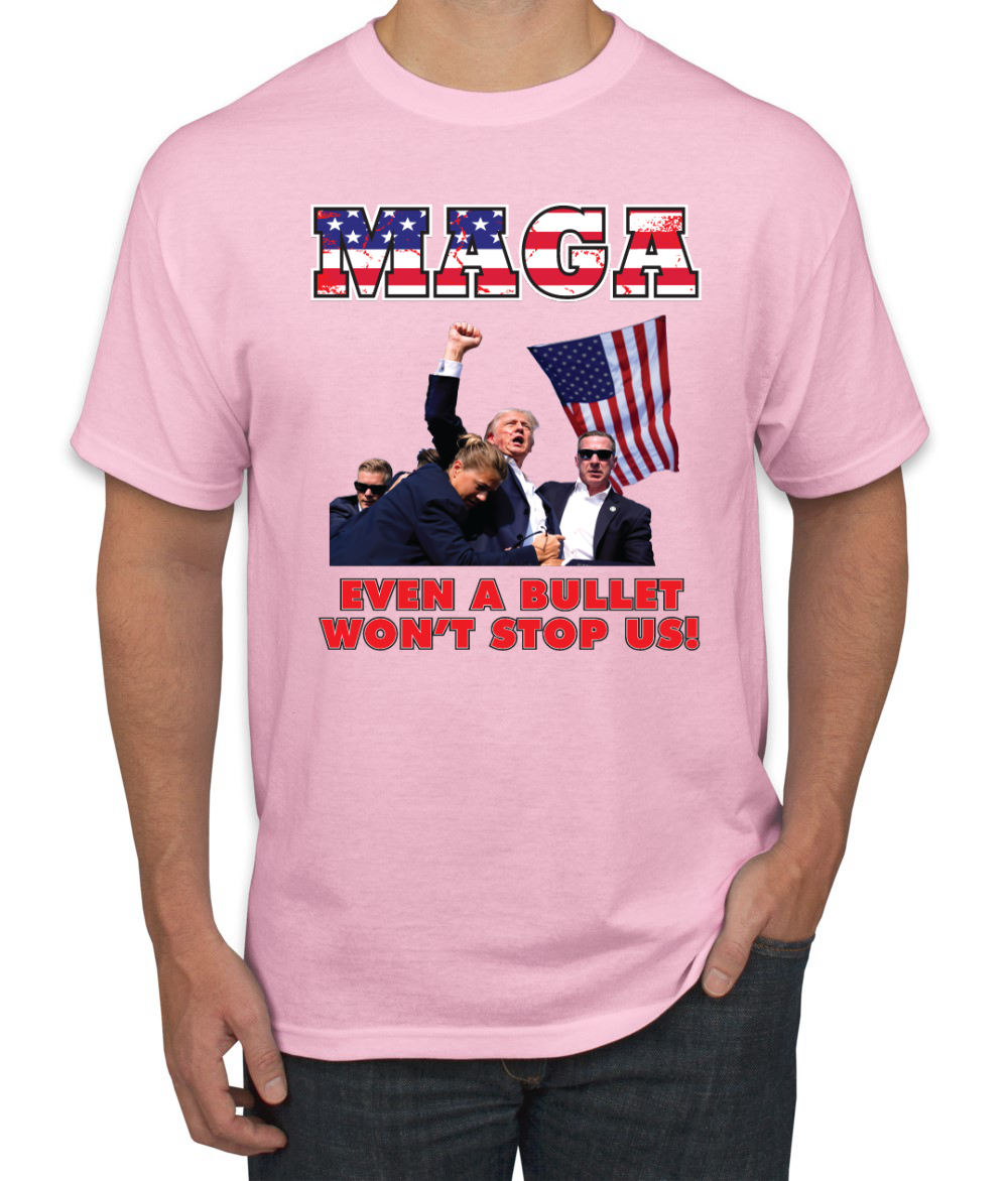 MAGA Even a Bullet Won't Stop Us Trump 2024 Assassination Attempt T-Shirt - Picture 5 of 14