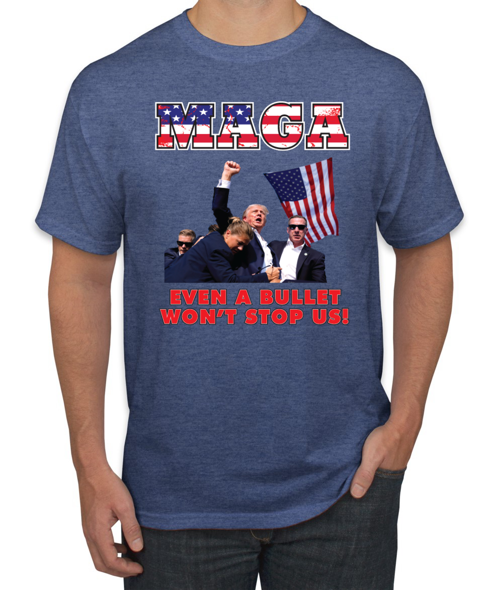 MAGA Even a Bullet Won't Stop Us Trump 2024 Assassination Attempt T-Shirt - Picture 9 of 14
