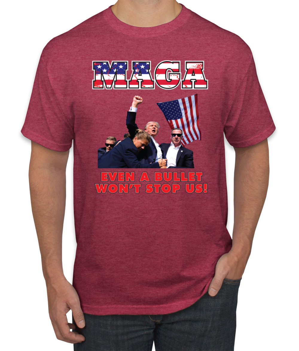 MAGA Even a Bullet Won't Stop Us Trump 2024 Assassination Attempt T-Shirt - Picture 11 of 14