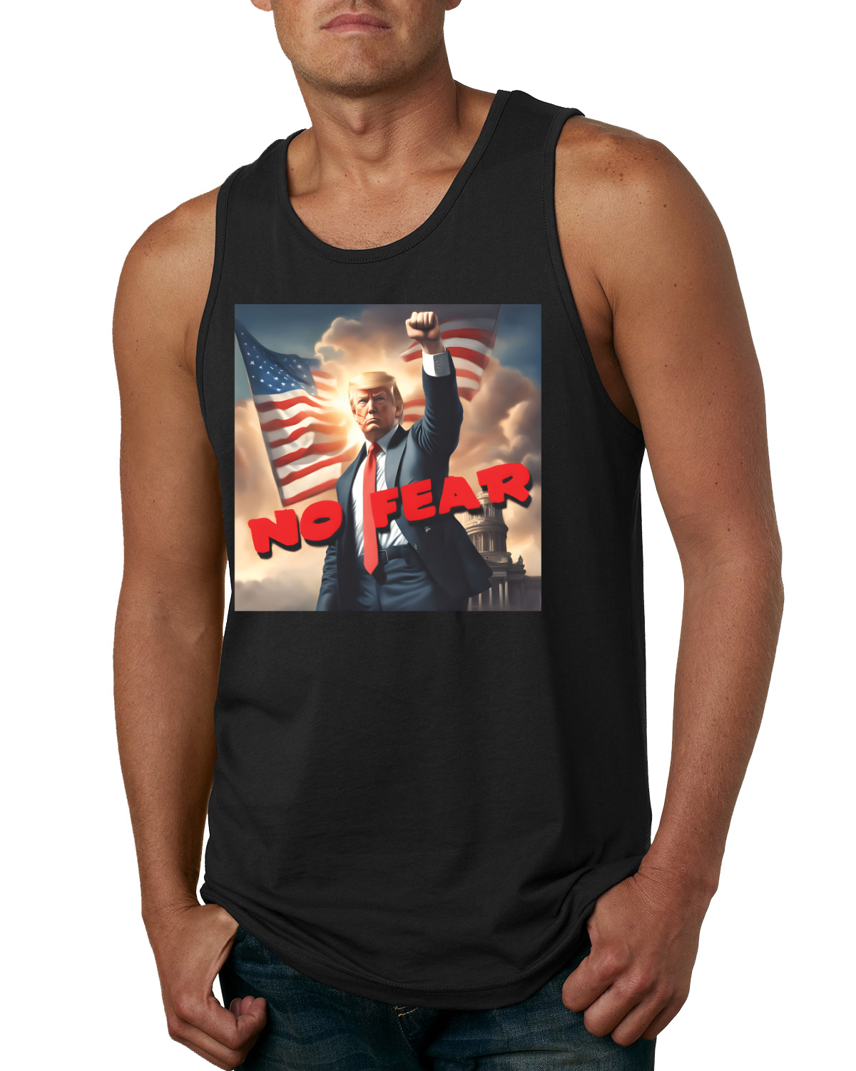 Camiseta sin mangas No Fear Trump 2024 MAGA Election Victory Puño Bomba para hombre - Imagen 3 de 7