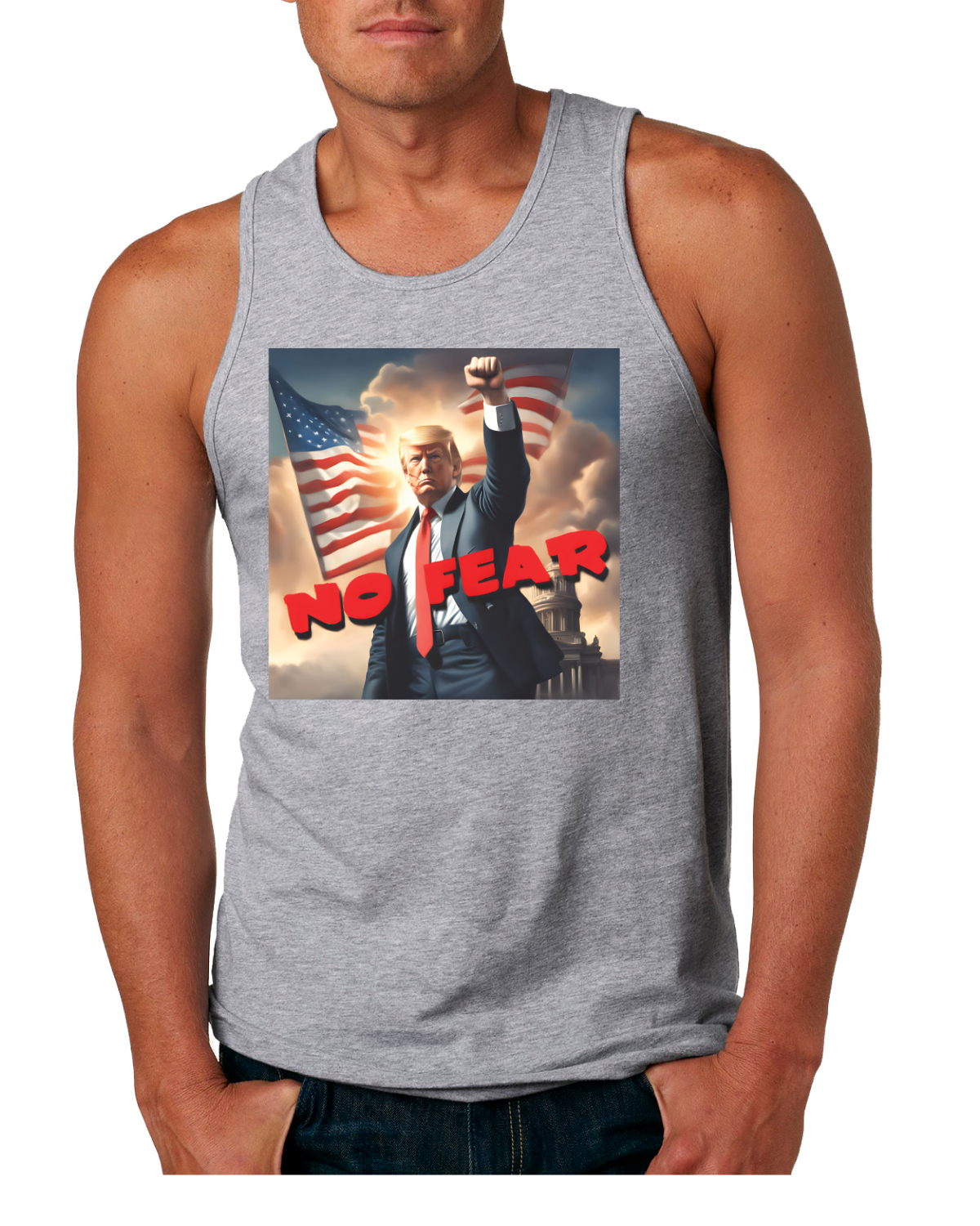 Camiseta sin mangas No Fear Trump 2024 MAGA Election Victory Puño Bomba para hombre - Imagen 4 de 7