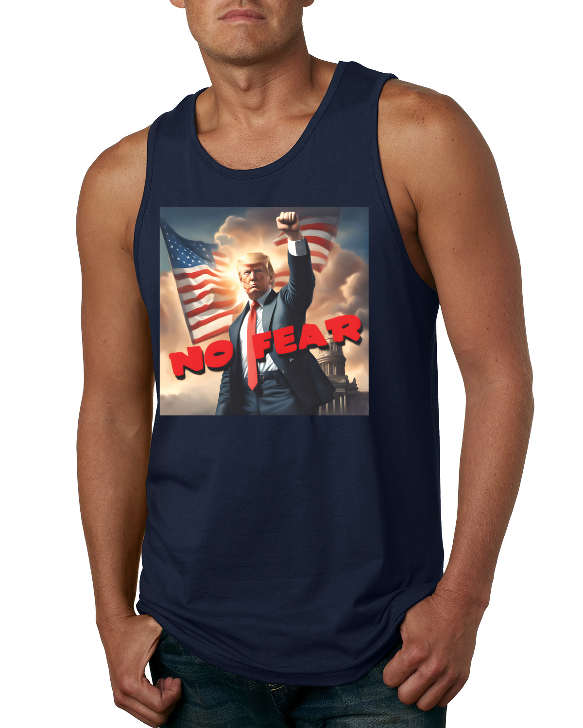 Camiseta sin mangas No Fear Trump 2024 MAGA Election Victory Puño Bomba para hombre - Imagen 5 de 7