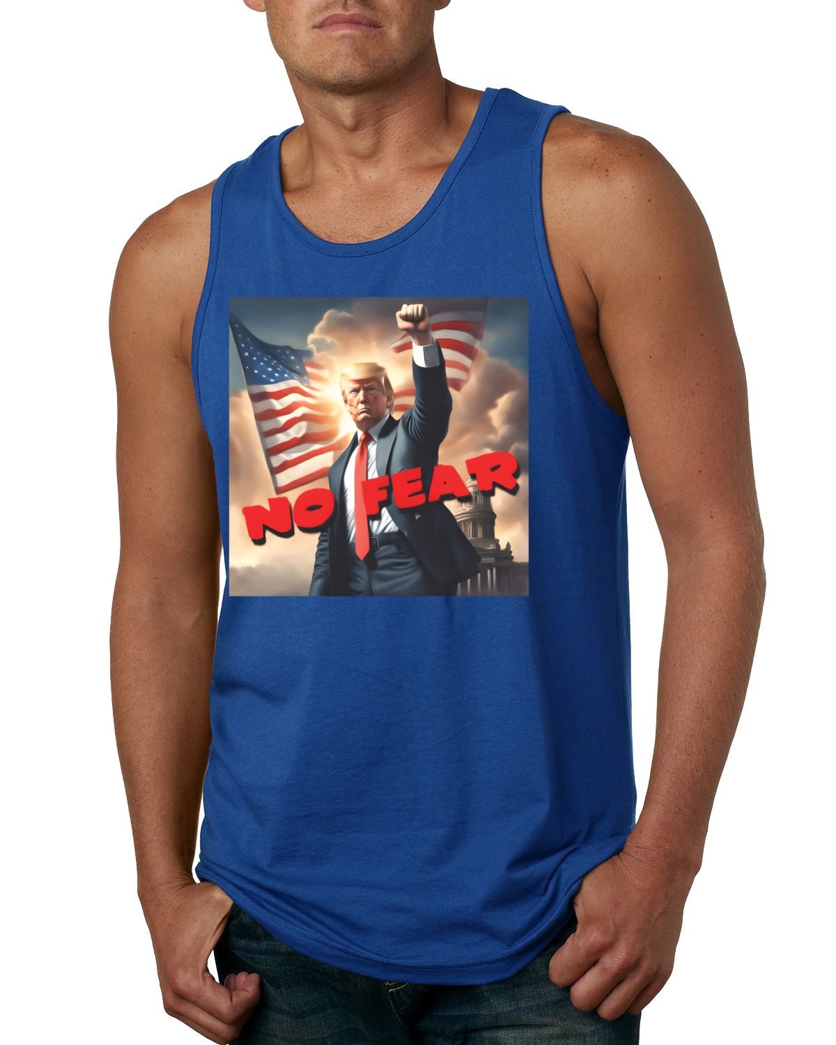 Camiseta sin mangas No Fear Trump 2024 MAGA Election Victory Puño Bomba para hombre - Imagen 7 de 7