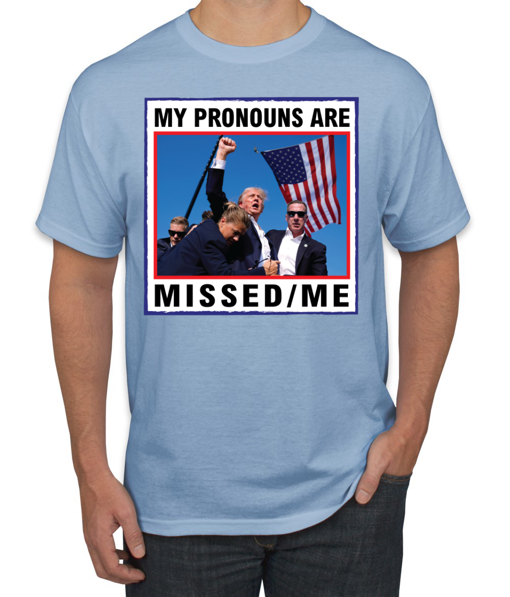Camiseta My Pronouns are Missed Me Funny MAGA Fist Pump Trump 2024 - Imagen 12 de 14