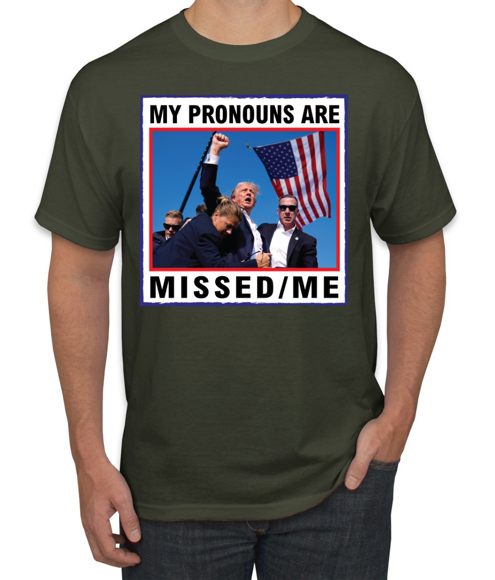 Camiseta My Pronouns are Missed Me Funny MAGA Fist Pump Trump 2024 - Imagen 13 de 14