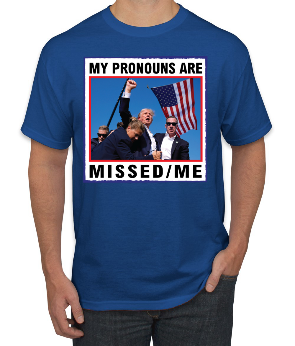 Camiseta My Pronouns are Missed Me Funny MAGA Fist Pump Trump 2024 - Imagen 8 de 14