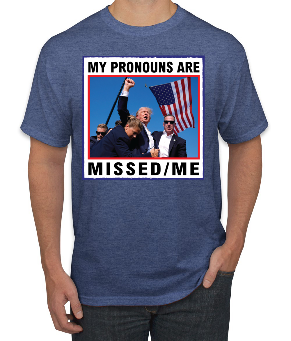 Camiseta My Pronouns are Missed Me Funny MAGA Fist Pump Trump 2024 - Imagen 9 de 14