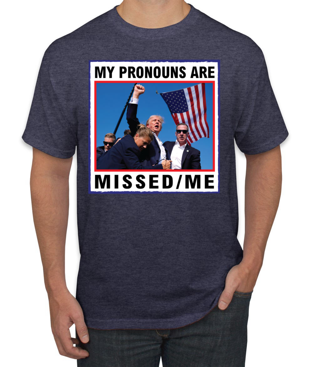 Camiseta My Pronouns are Missed Me Funny MAGA Fist Pump Trump 2024 - Imagen 10 de 14