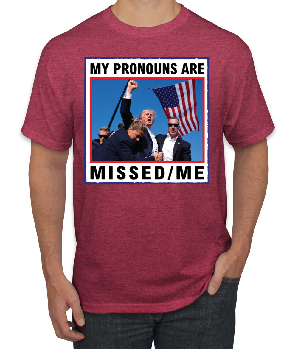 Camiseta My Pronouns are Missed Me Funny MAGA Fist Pump Trump 2024 - Imagen 11 de 14