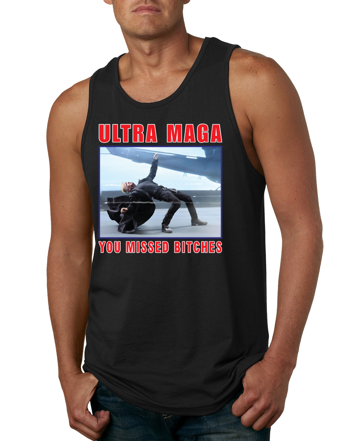 Camiseta sin mangas Ultra Maga You Missed Bitches divertida Donald Trump Bullet para hombre - Imagen 3 de 7
