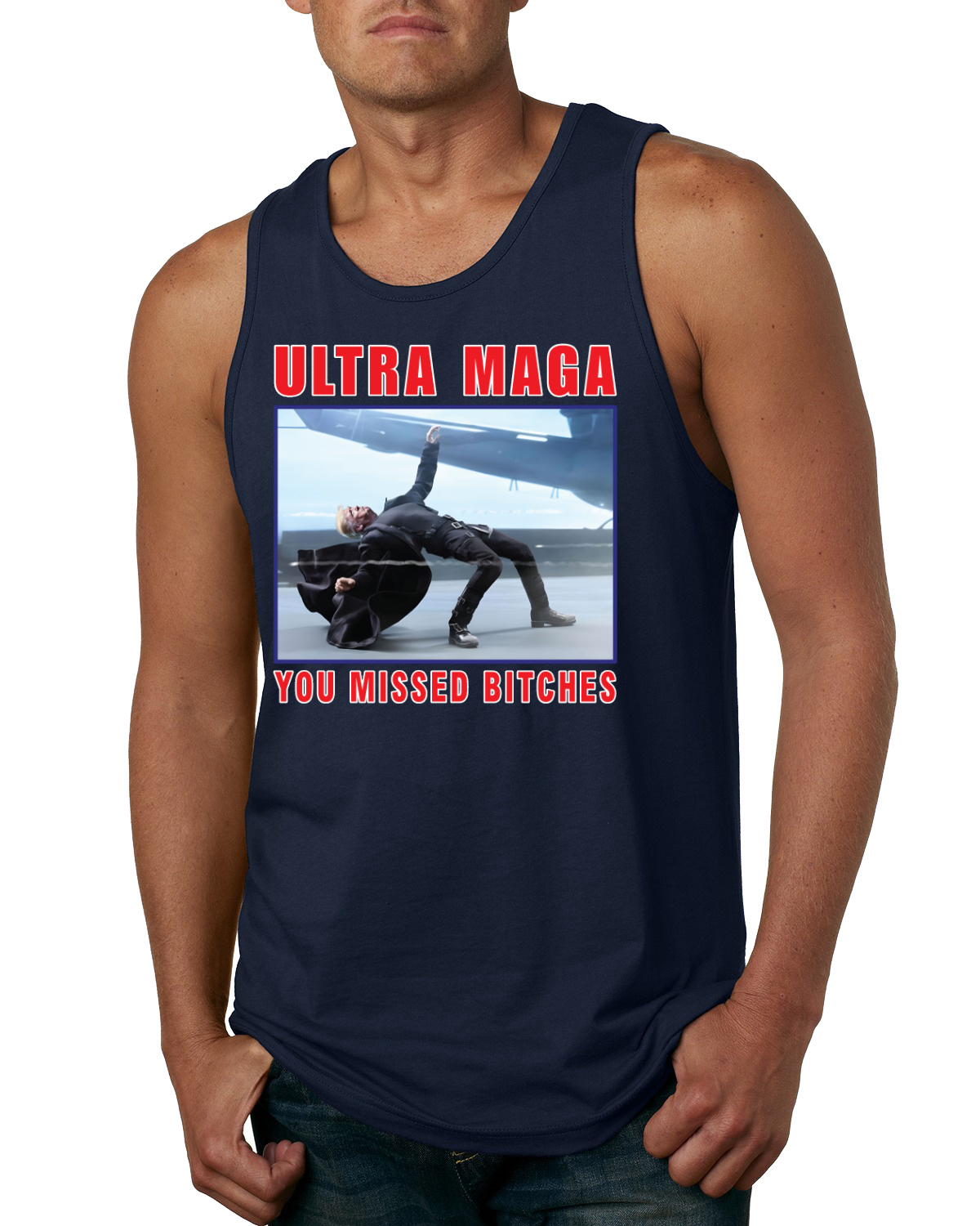 Camiseta sin mangas Ultra Maga You Missed Bitches divertida Donald Trump Bullet para hombre - Imagen 5 de 7